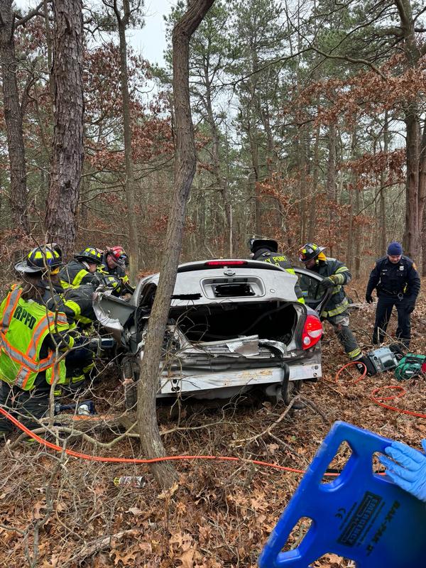 Members from A-16 performing patient care. While members from R-4 and TL-14 operated with the Jaws of Life. 