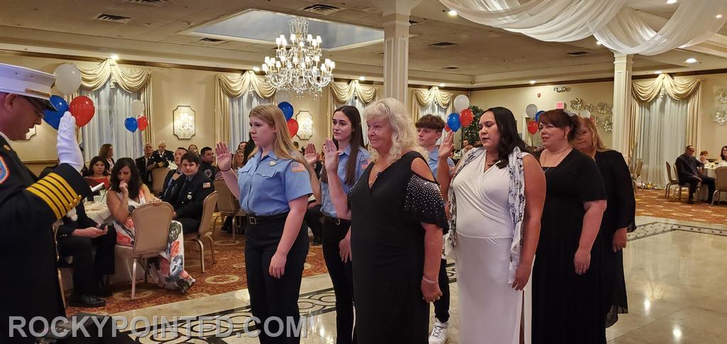 Officers of Junior Company & Ladies Auxiliary  sworn in By Chief of Department
Fred Hess